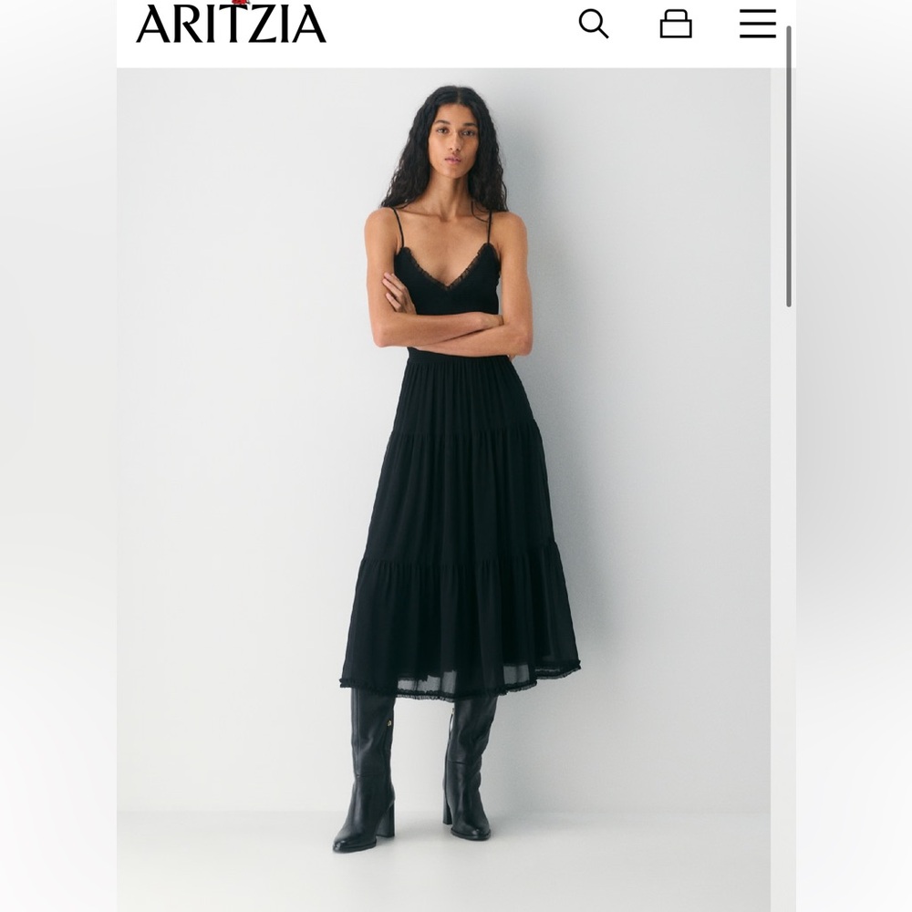 Aritzia tuberose dress small black